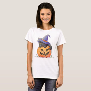 Cute Cat on a Pumpkin Halloween   Shirt