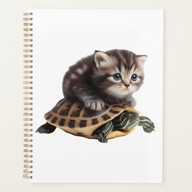 cute cat on turtle Copy Copy Planner (Front)