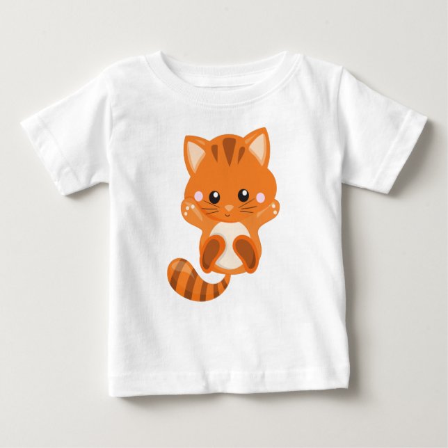 Cute Cat, Orange Cat, Little Cat, Kitty, Kitten Baby T-Shirt (Front)