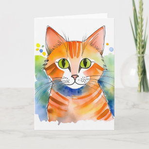 Cute Cat Orange Tabby Card