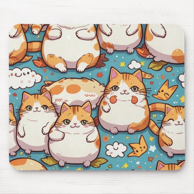 cute cat pads mouse pad (Front)