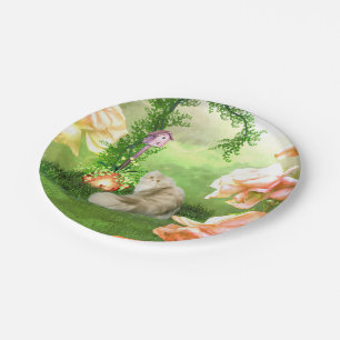 Cute cat paper plate