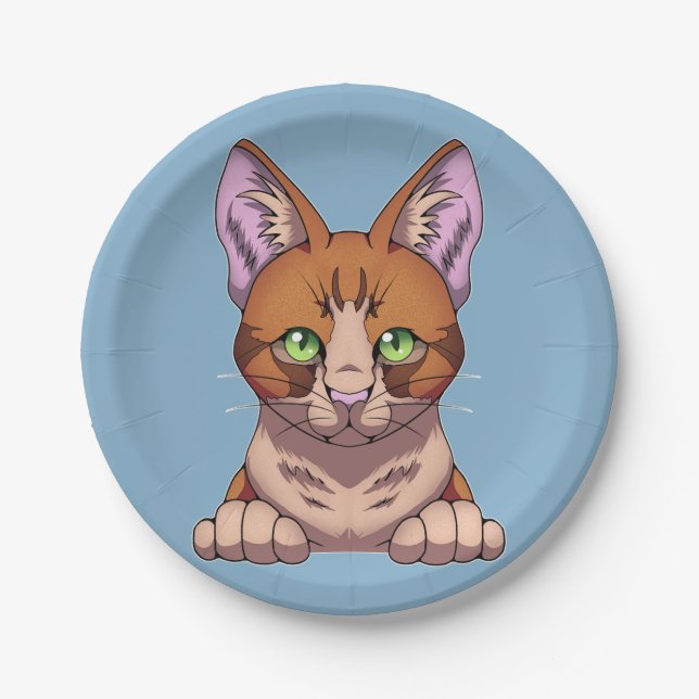 Cute Cat Paper Plate (Front)