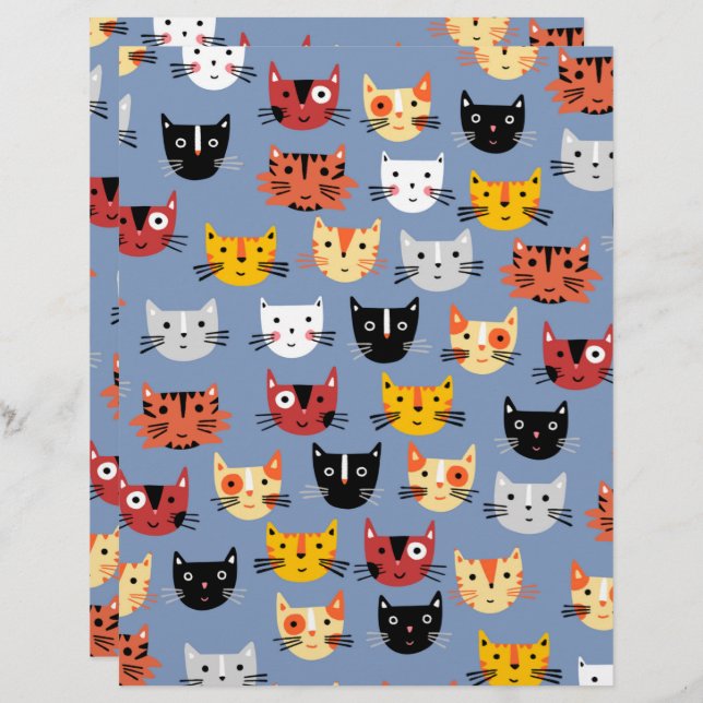 Cute Cat Pattern (Front/Back)