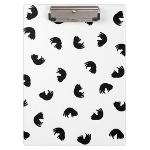 CUTE Cat Pattern Black and White Clipboard