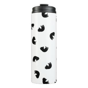 CUTE Cat Pattern Black and White Thermal Tumbler
