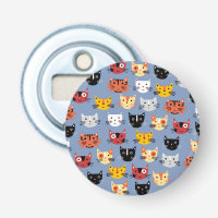 Cute Cat Pattern Blue