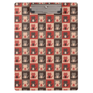 Cute Cat Pattern Clipboard