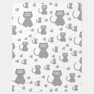 CUTE CAT PATTERN FLEECE BLANKET