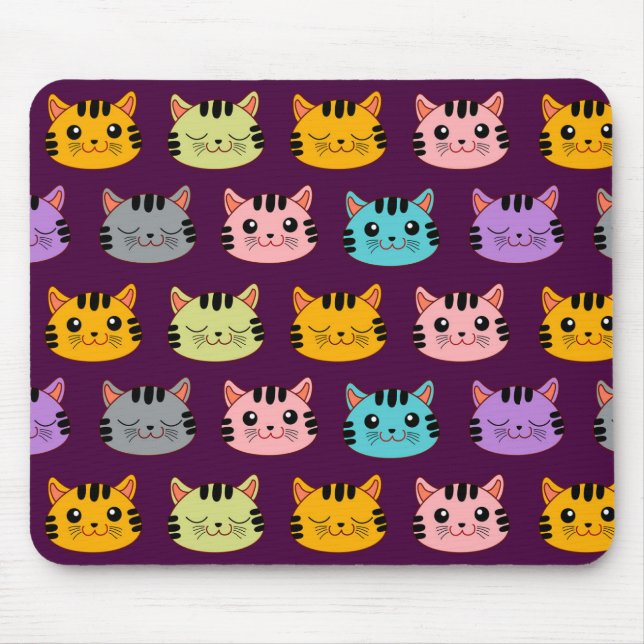 Cute Cat Pattern Mouse Pad (Front)