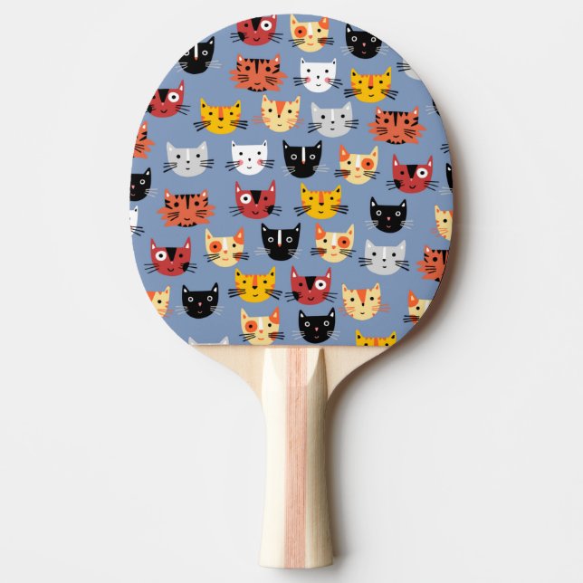 Cute Cat Pattern Ping Pong Paddle (Front)