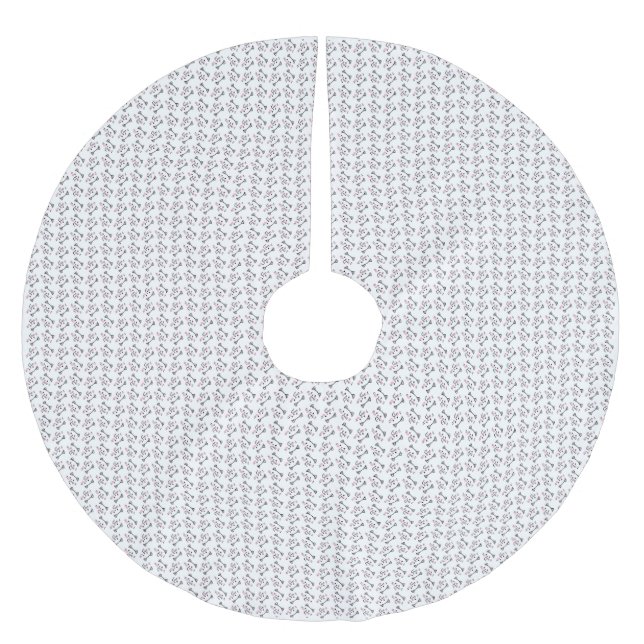 Cute Cat Pattern Seamless Background Brushed Polyester Tree Skirt (Front)