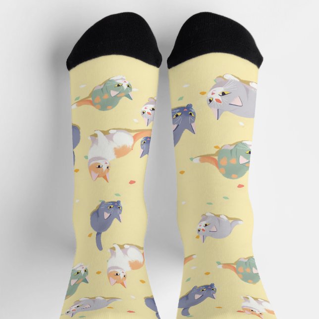Cute Cat Pattern Socks (Top)