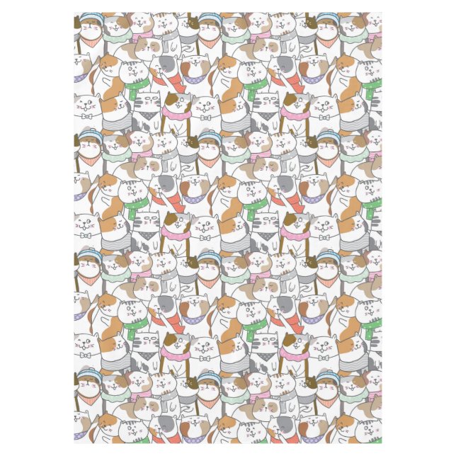 Cute Cat Pattern Tablecloth (Front)