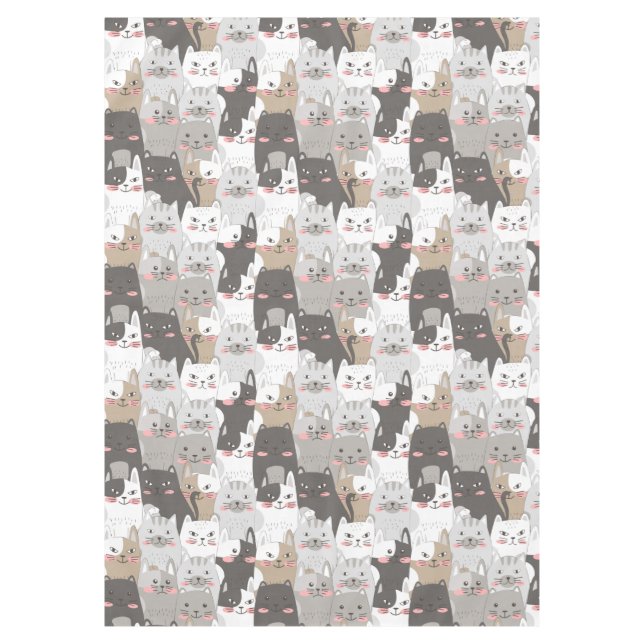 Cute Cat Pattern Tablecloth (Front)