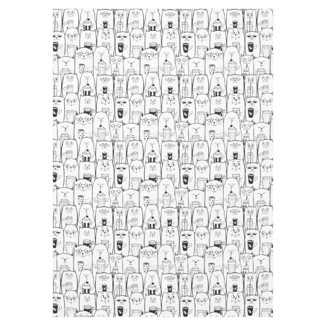 Cute Cat Pattern Tablecloth (Front)