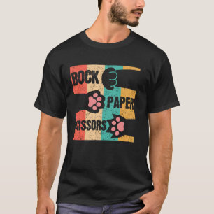 Cute Cat Paw Funny Rock Paper Scissors Hand Game V T-Shirt