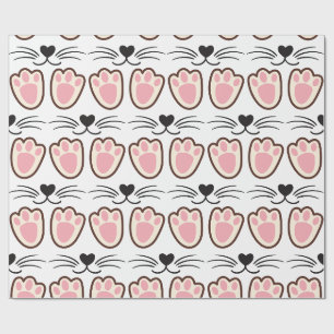 Cute cat paws wrapping paper