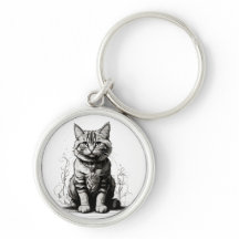 Cute Cat Pencil Sketch