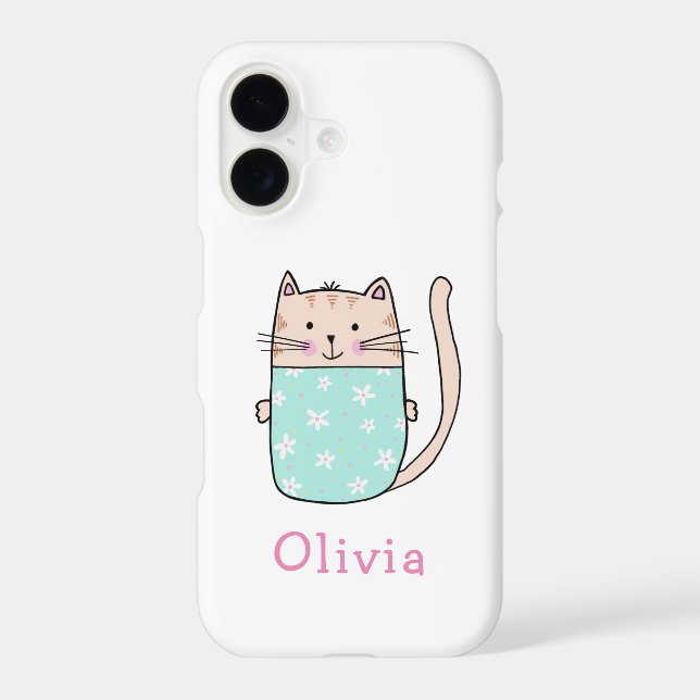 Cute Cat Personalised First Name (Back)