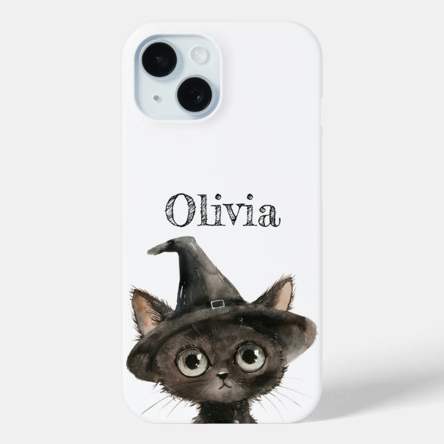 Cute Cat Personalized Halloween Phone Case (Back)