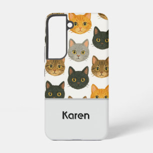 Cute cat personalized samsung galaxy case