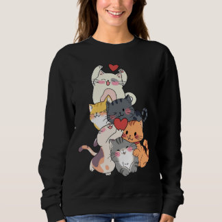 Cute Cat Pile of Love – Adorable Kittens Hugging Sweatshirt