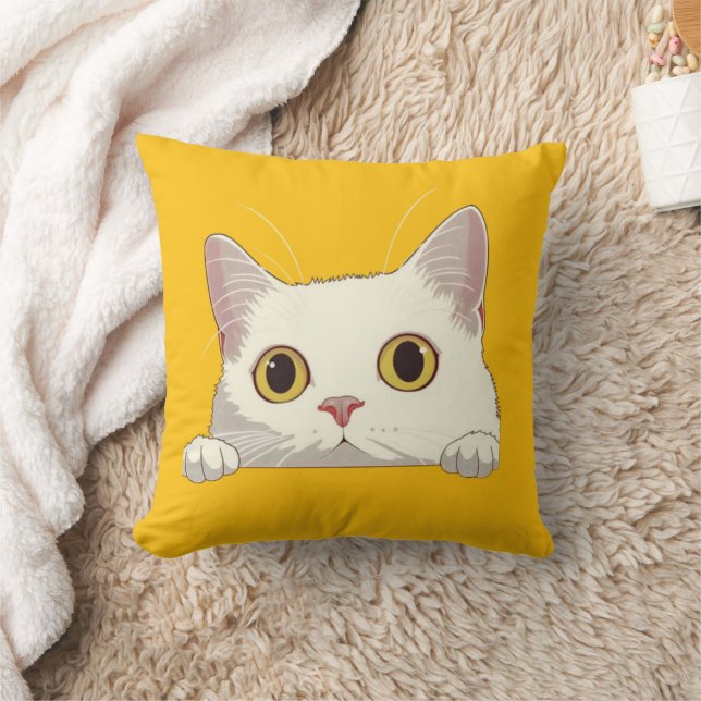 Cute Cat Pillow Adorable Gift for Cat Lovers & Pet (Blanket)
