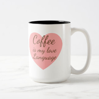 Cute Cat & Pink Heart Coffee Love Mug