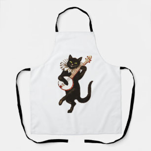 Cute Cat playing guitar Musical shirts Apron