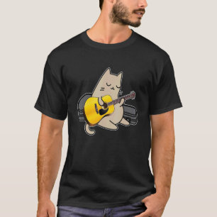 Cute Cat playing guitar T-Shirt