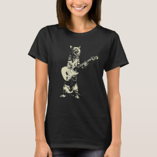Cute Cat Playing Guitar T-Shirt