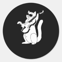 Cute Cat playing Violin String Instrument Musician