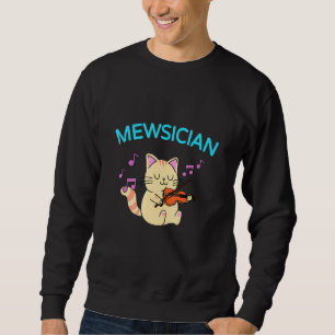 Cute Cat Playing Violin Sweatshirt
