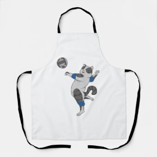 Cute Cat Playing Volleyball Pet Owner Apron