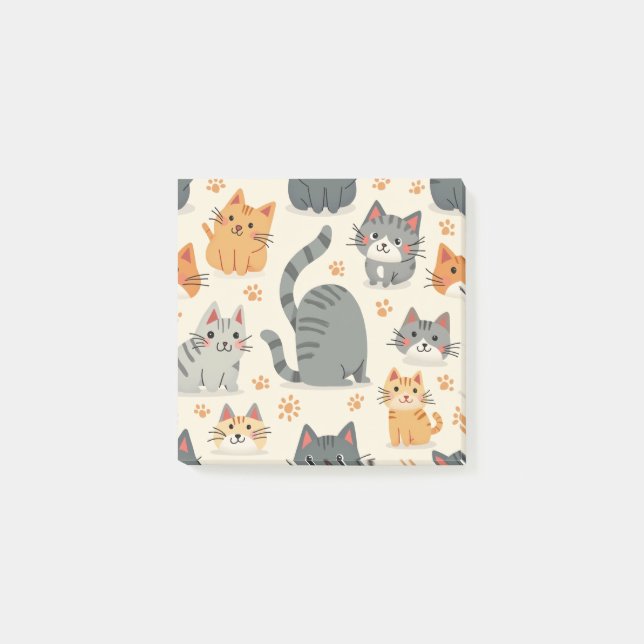 cute cat post it note (Front)