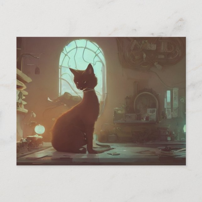 Cute Cat Postcard (Front)