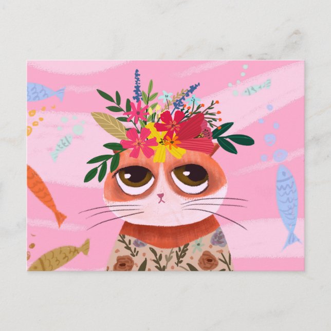 Cute Cat Postcard (Front)
