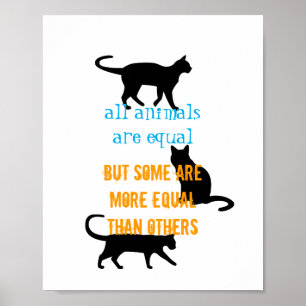 cute cat poster quotation wall art for cat lovers