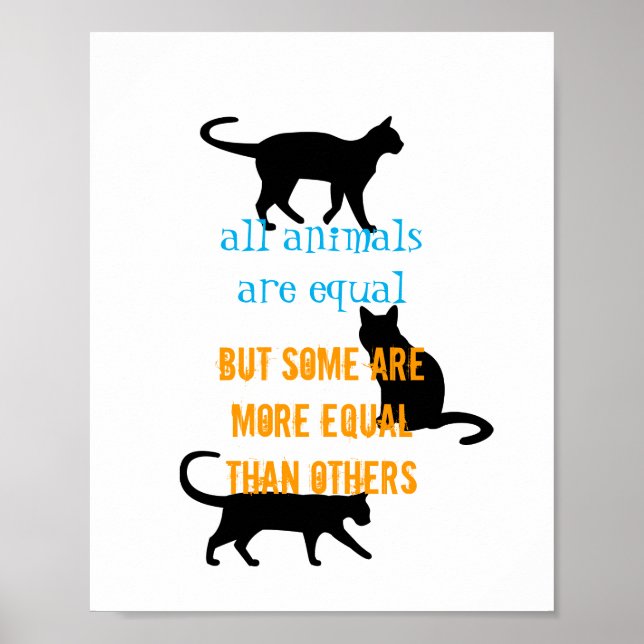 cute cat poster quotation wall art for cat lovers (Front)