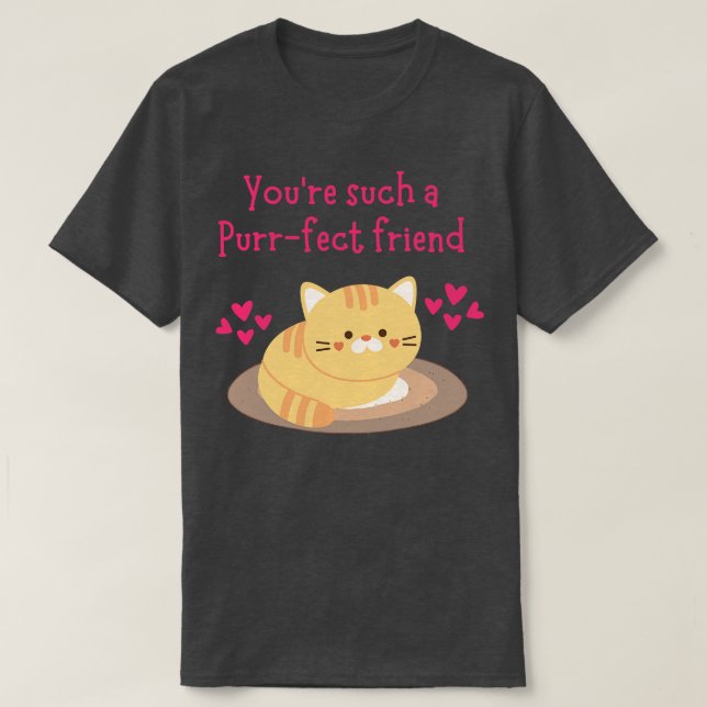 Cute Cat Pun Intended T-Shirt (Design Front)