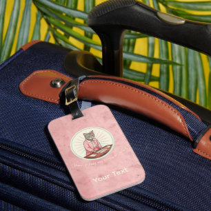 Cute Cat Purrfecting My Mahjong Hands Personalized Luggage Tag