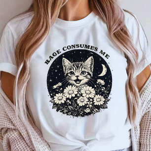 Cute Cat Rage Consumes Me Funny Sarcastic Kitten T-Shirt