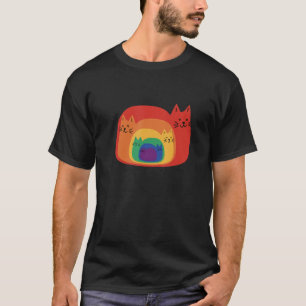 Cute Cat Rainbow Adorable T-Shirt