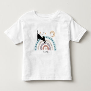 Cute Cat Rainbow Unicorn Custom Name      Toddler T-Shirt