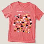 Cute Cat Rescue Personalised Tri-Blend Shirt<br><div class="desc">A fun pattern of lots of adorable little kitty cats.  Change the name of the animal rescue organisation to customise.  Original art by Nic Squirrell.</div>