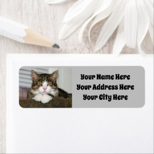 Cute Cat Return Address Label