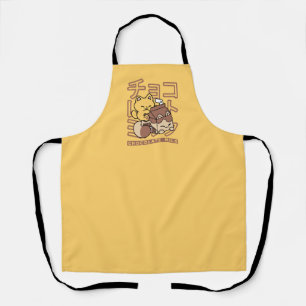 Cute Cat Riding Chocolate Milk Carton Kawaii Art Apron