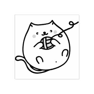 Cute Cat rubber stamp
