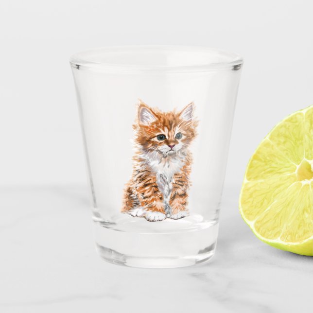 Cute Cat Shot Glass (Front)